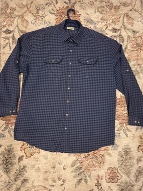 L.L. Bean Men's XL Blue Plaid Casual Button-Down Shirt